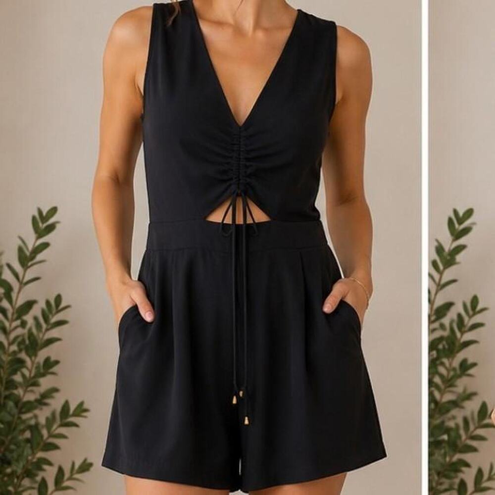 Express black mini romper